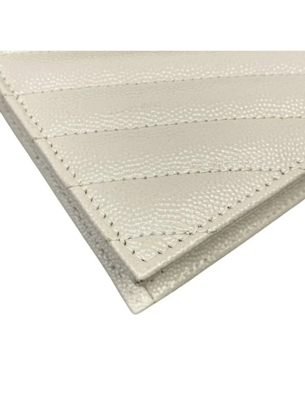 ★SOLD★ Saint Laurent Paris Wallet Cassandra Envelope Chain White Leather - Picture 7 of 13